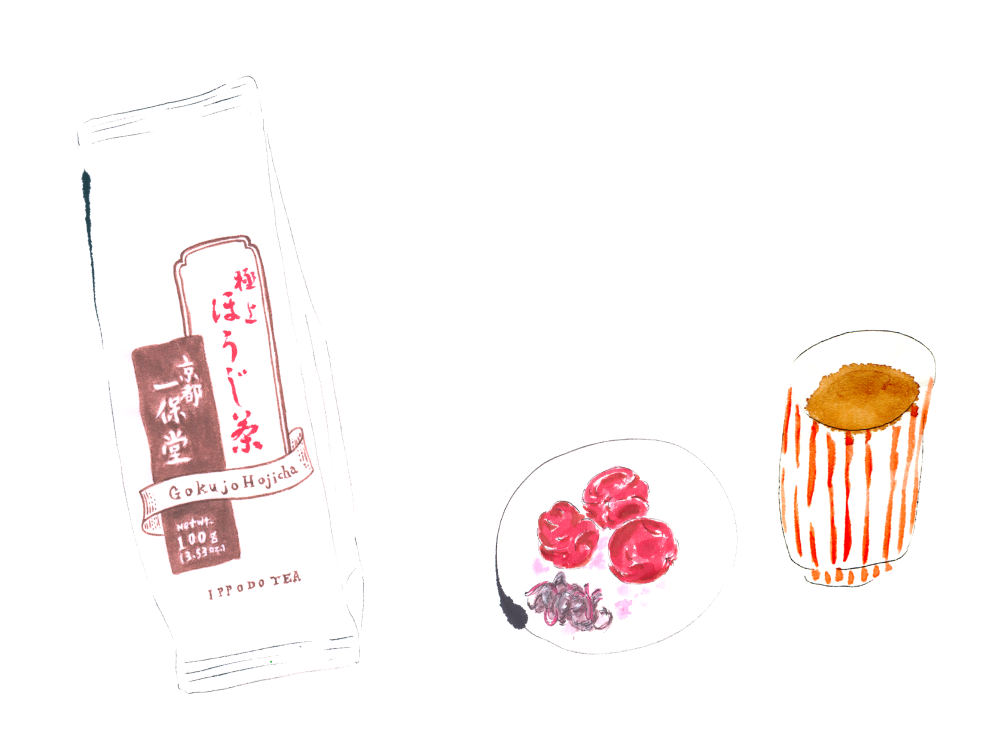 梅干しと極上ほうじ茶