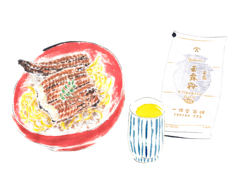うな重と玉露粉
