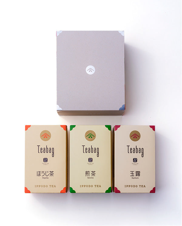 ティーバッグ3種セット(玉露・煎茶・ほうじ茶　各22袋入)