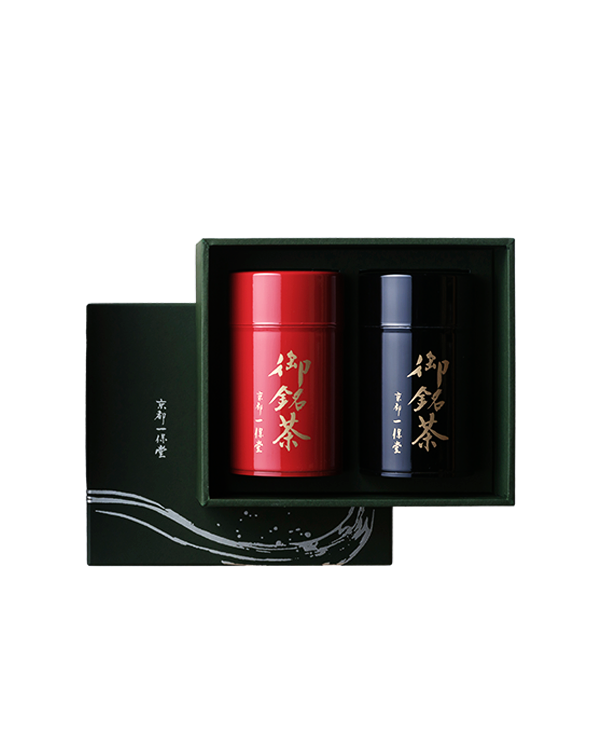 玉露 甘露・煎茶 薫風　錻力製茶筒(中)特製箱入