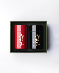 玉露 甘露・煎茶 薫風　錻力製茶筒(中)特製箱入