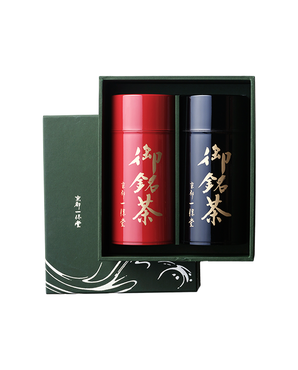 玉露 天下一・煎茶 嘉木　錻力製茶筒(大)特製箱入