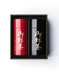 玉露 天下一・煎茶 嘉木　錻力製茶筒(大)特製箱入